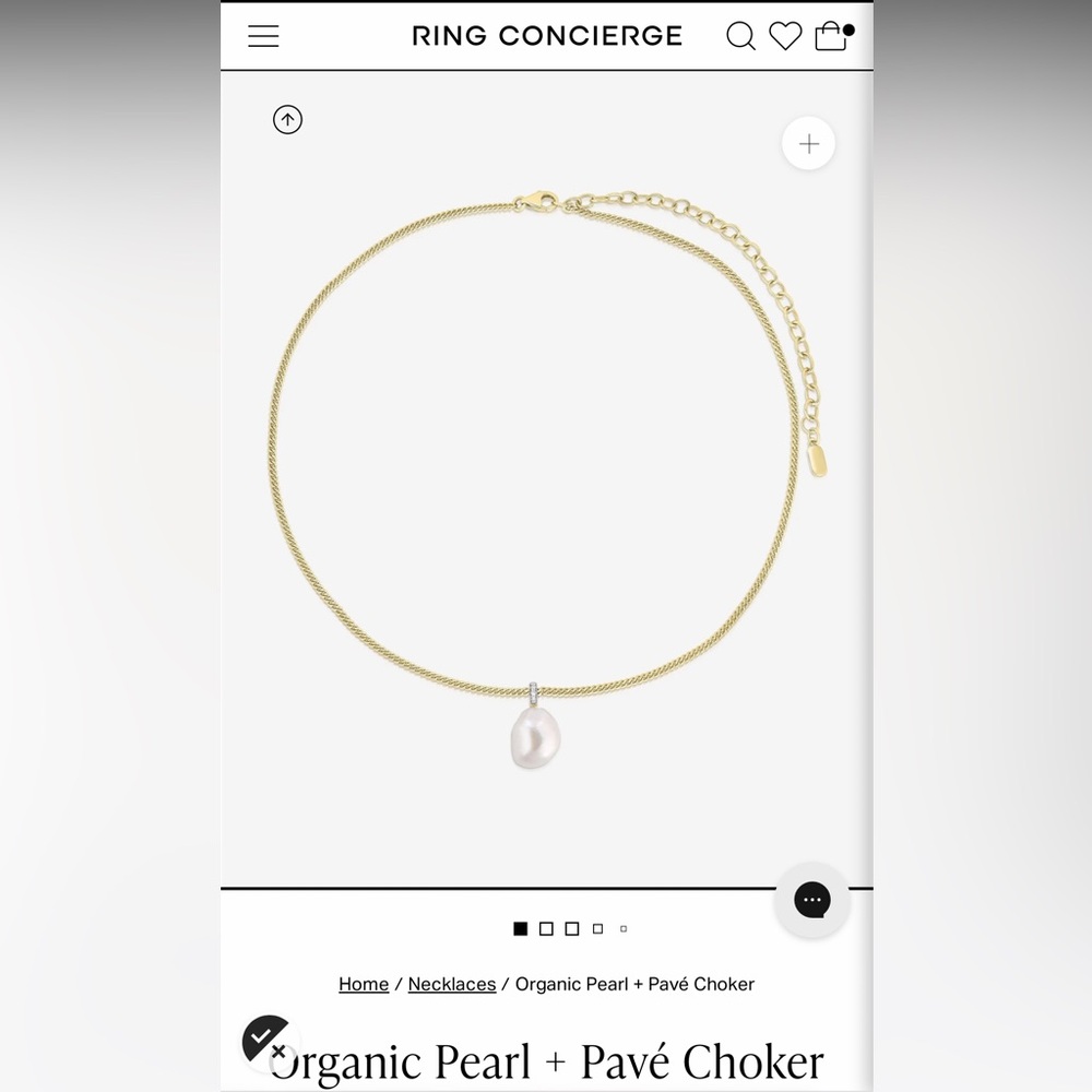 Ring Concierge Organic Pearl & Pave Choker Necklace